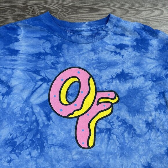 Tie Dye Odd Future Donut Logo T Shirt - Picture 3 of 4